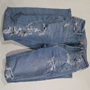 American Eagle Outfitters Ripped Blue Boyfriend Jeans